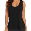 Women's Workout Tank Tops Loose Fit Summer Sleeveless Yoga Gym Shirts With Side Slits